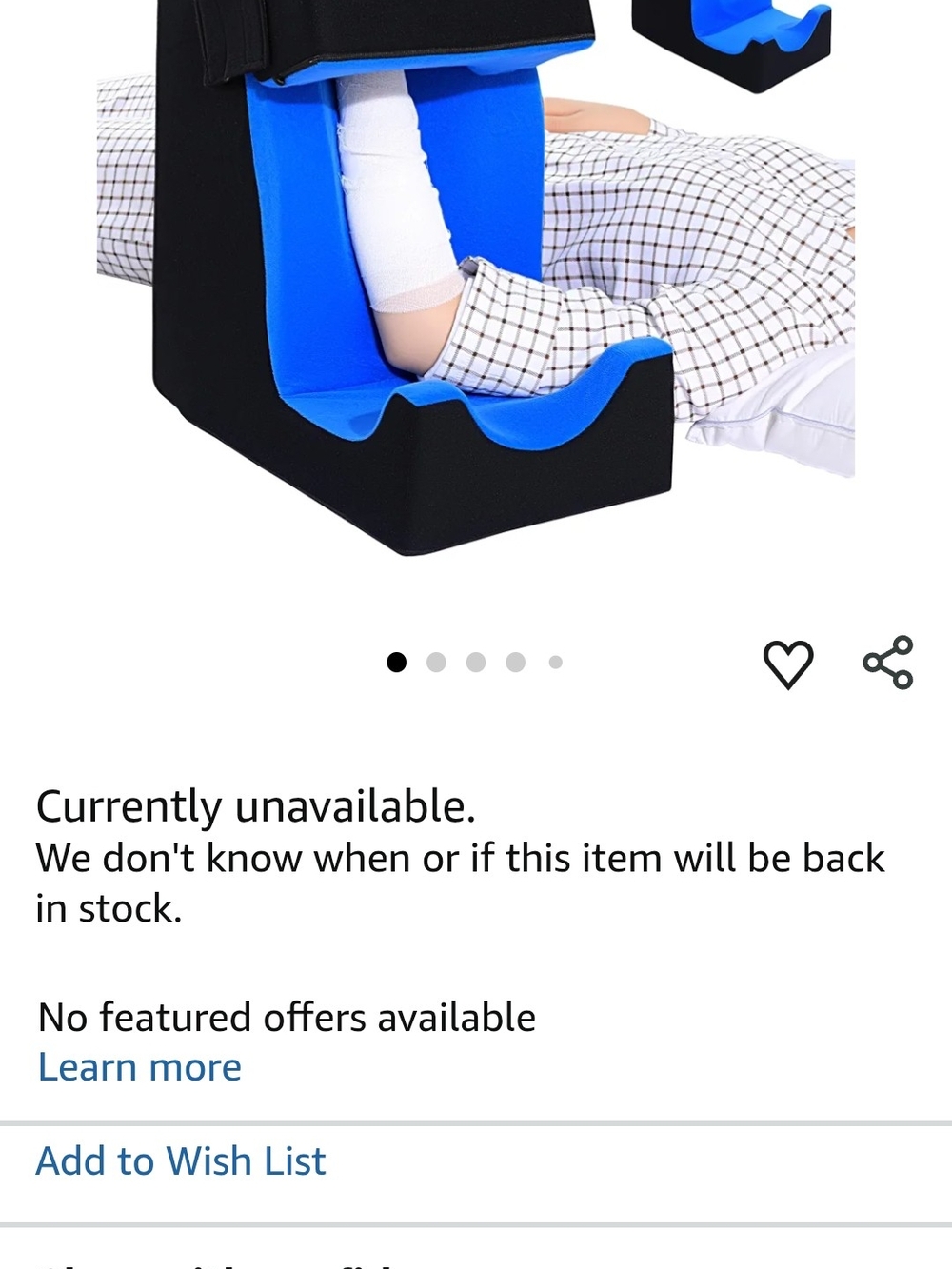 Blue Foam Arm Support Pillow - Protective Positioning Cushion